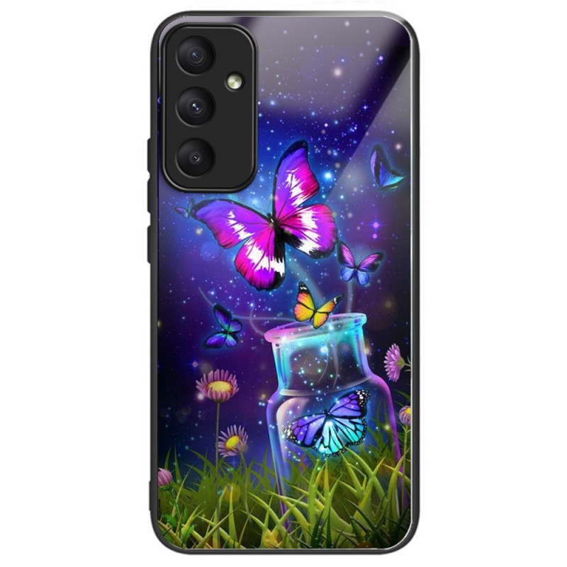 Coque Samsung Galaxy A35 5G Verre Trempé Bouteille et Papillon