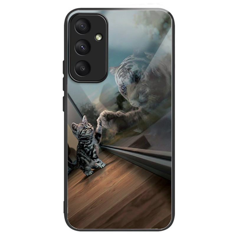 Coque Samsung Galaxy A35 5G Verre Trempé Chat Miroir