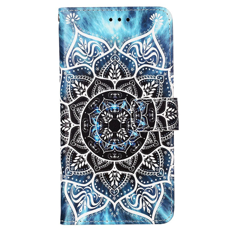 Housse Samsung Galaxy A15 Fleur Mandala à Lanière