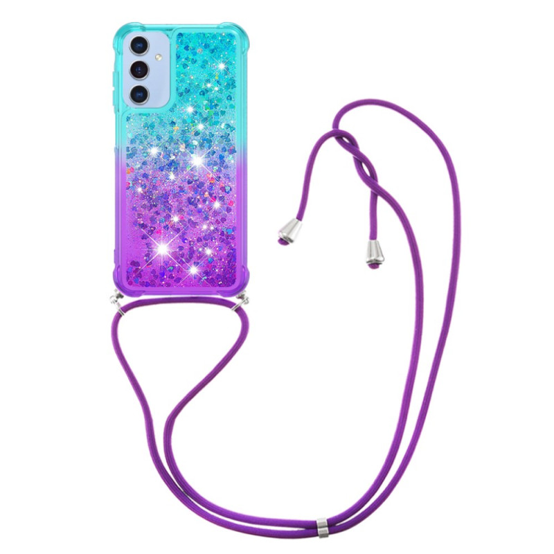 Coque à Cordon Samsung Galaxy A15 5G Dégradé Paillettes