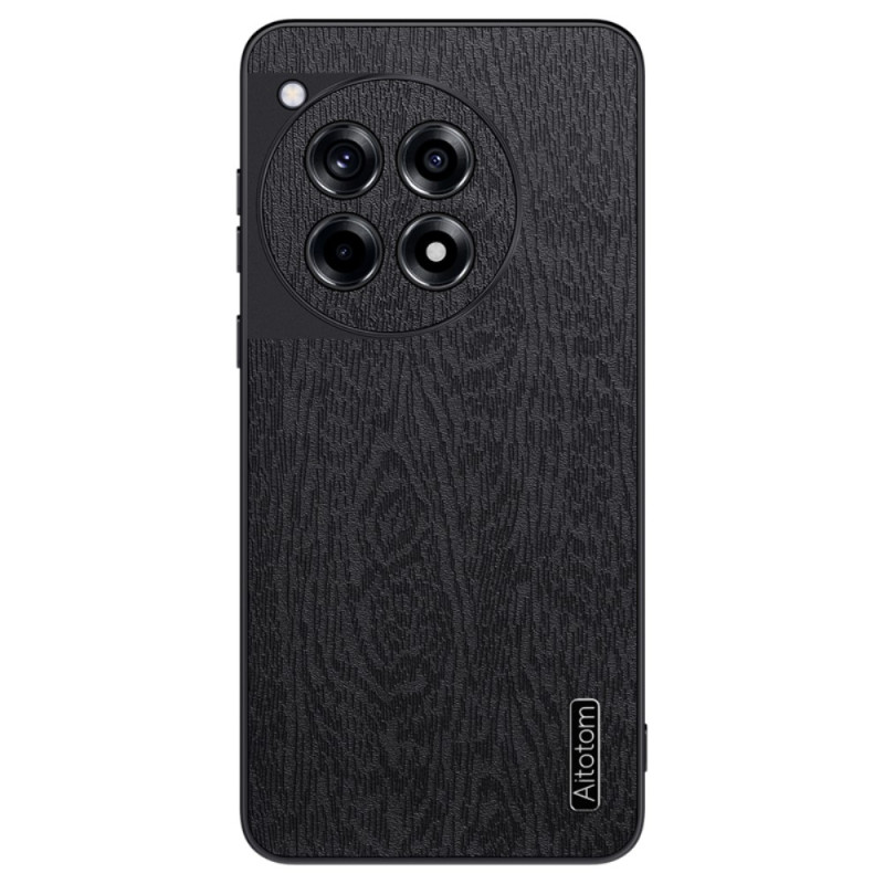 Coque OnePlus 12R Simili Cuir Effet Bois