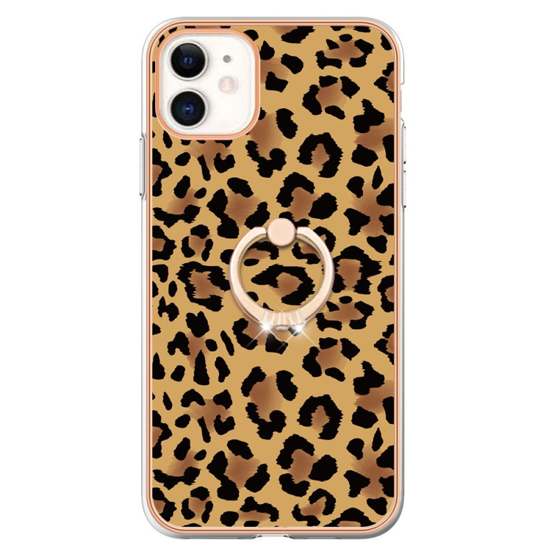 Coque iPhone 11 Anneau-Support Léopard