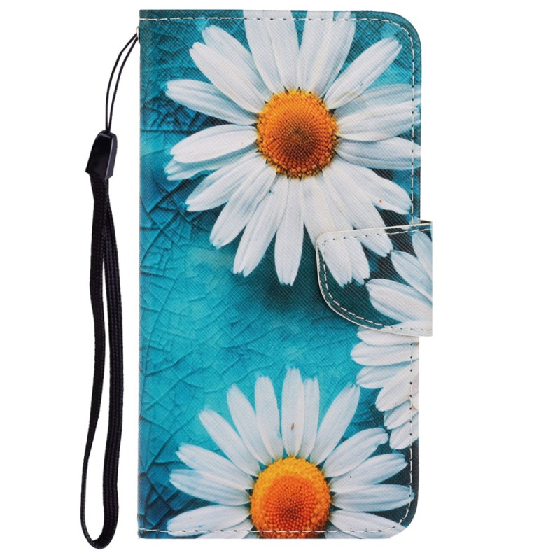 Housse iPhone XR Marguerites à Lanière