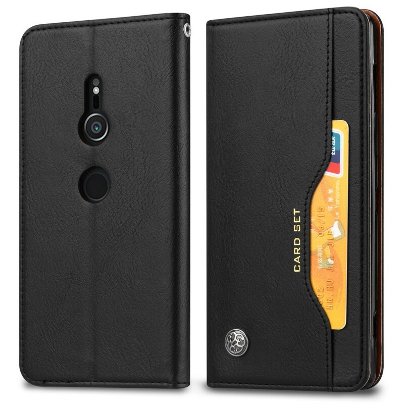 Flip Cover Sony Xperia XZ2 Simili Cuir Porte-Cartes