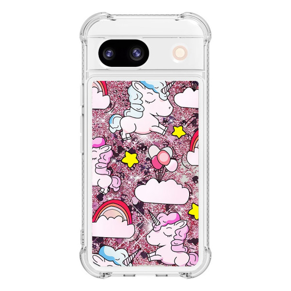 Coque Google Pixel 8A Paillettes Motif Fun