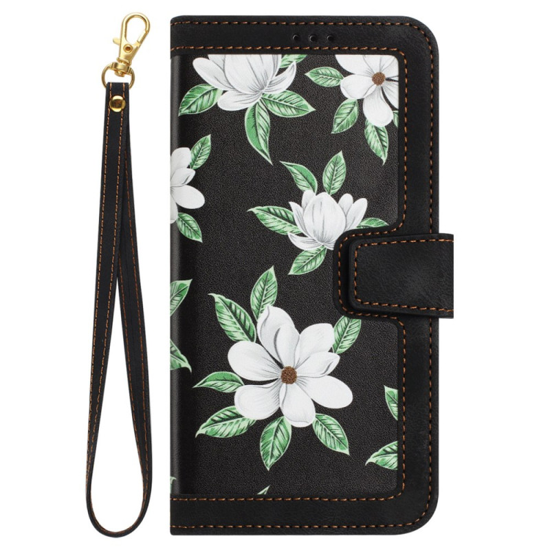 Housse Google Pixel 8A Motif Floral à Lanière