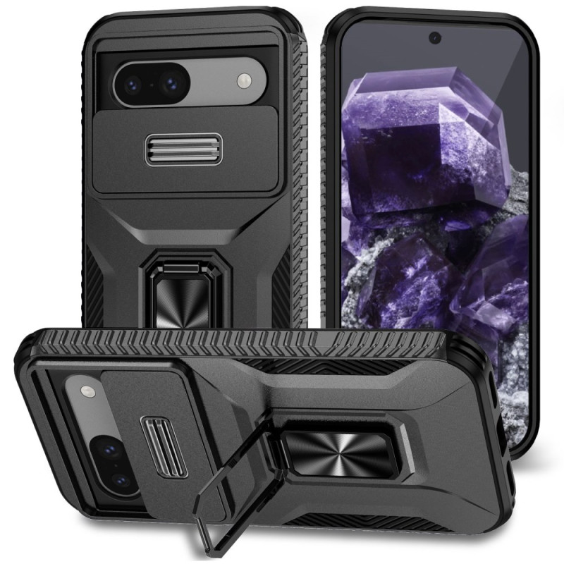 Coque Google Pixel 8A Protection Antichoc avec Fenêtre coulissante et Support