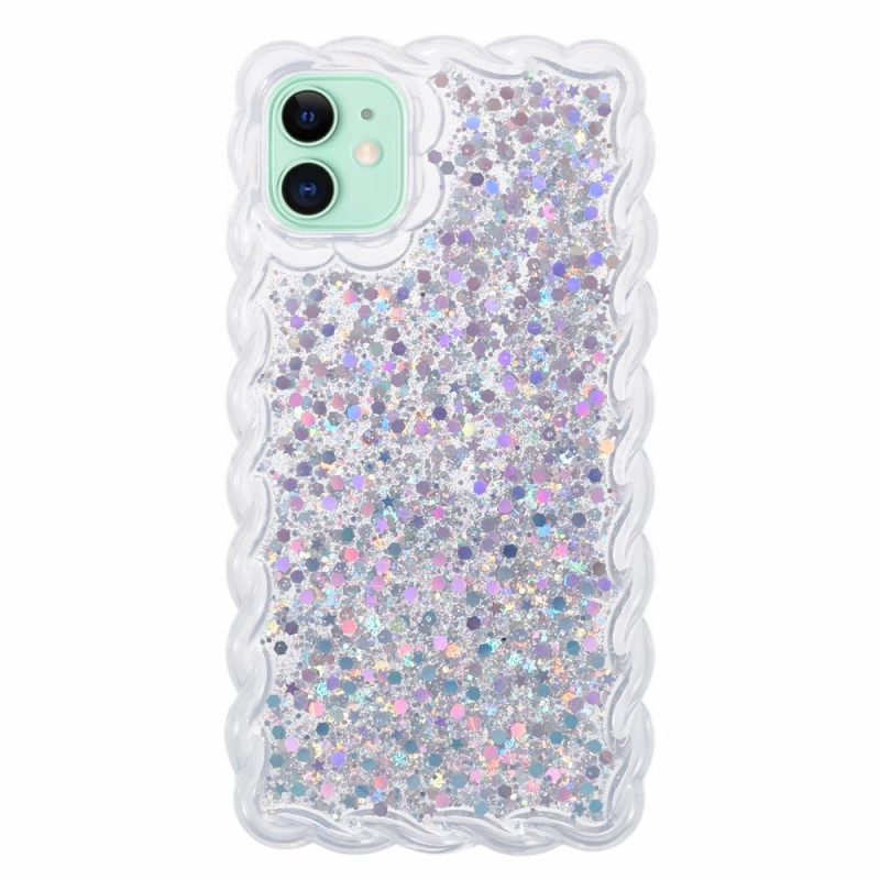 Coque iPhone 12 / 12 Pro Bords Torsadés et Paillettes