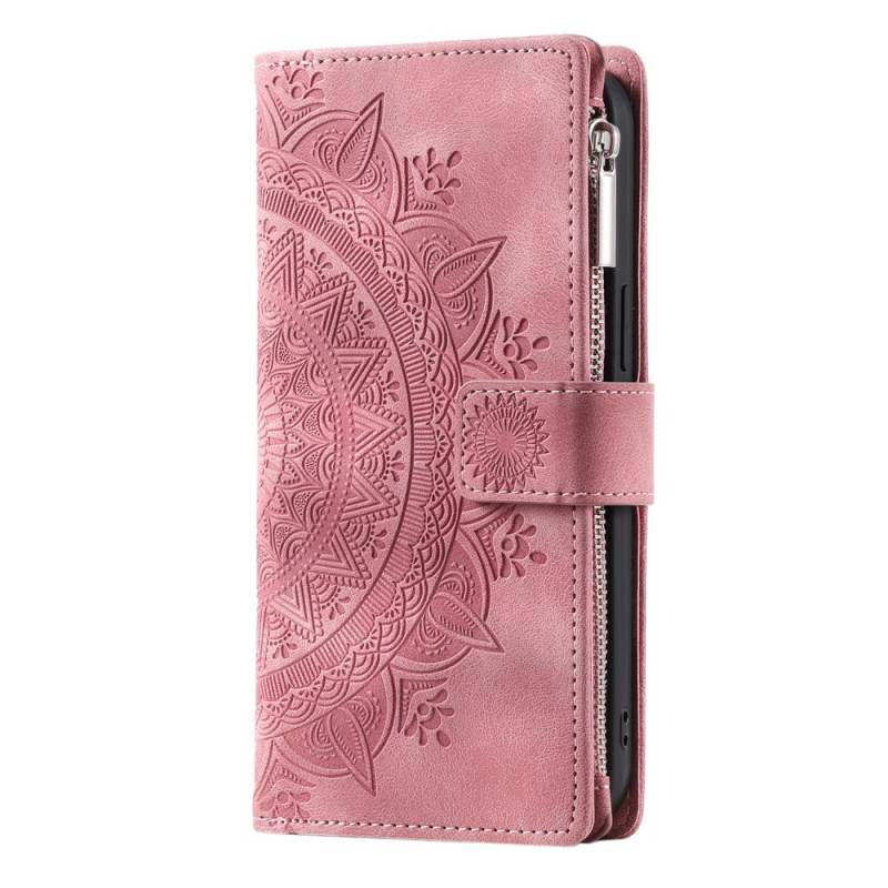 Housse iPhone SE 3 / SE 2 / 8 / 7 Portefeuille Effet Daim Mandala