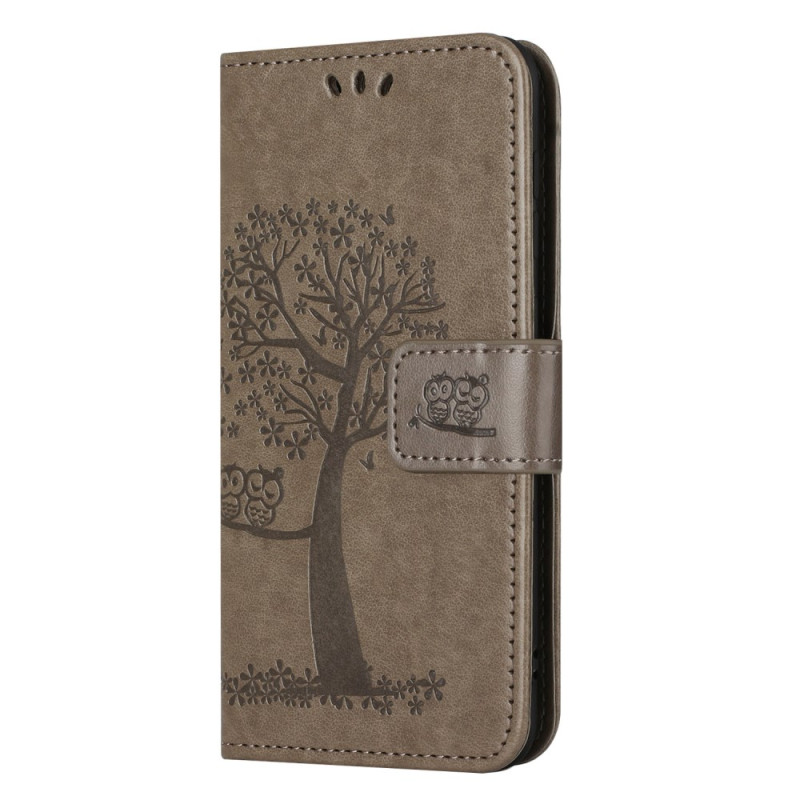 Housse Samsung Galaxy Xcover 7 Arbre et Hiboux à Lanière