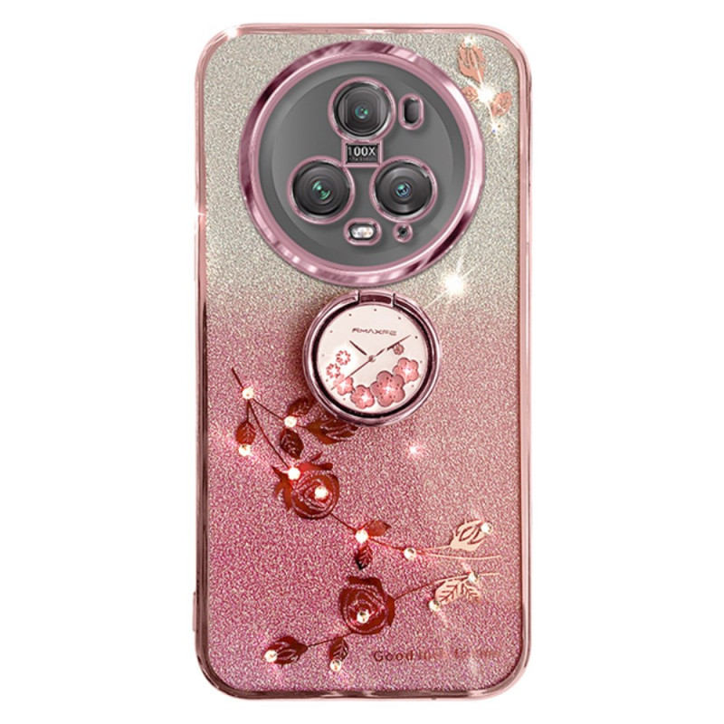 Coque Honor Magic 5 Pro Support Fleurs et Strass