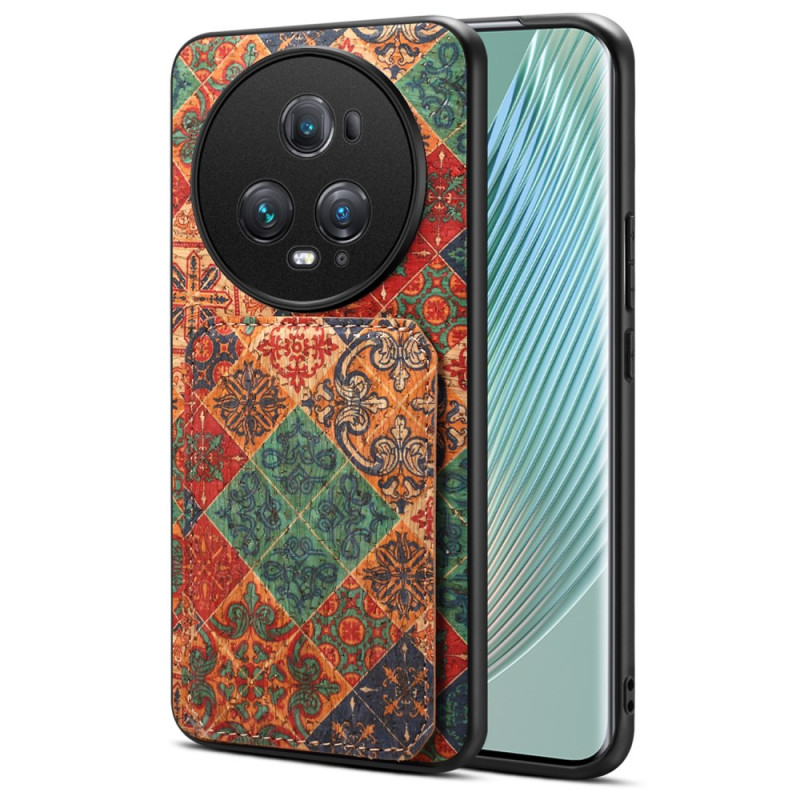 Coque Honor Magic 5 Pro Porte-Carte et Support Patchwork