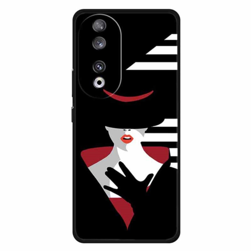 Coque Honor 90 Dame au chapeau noir