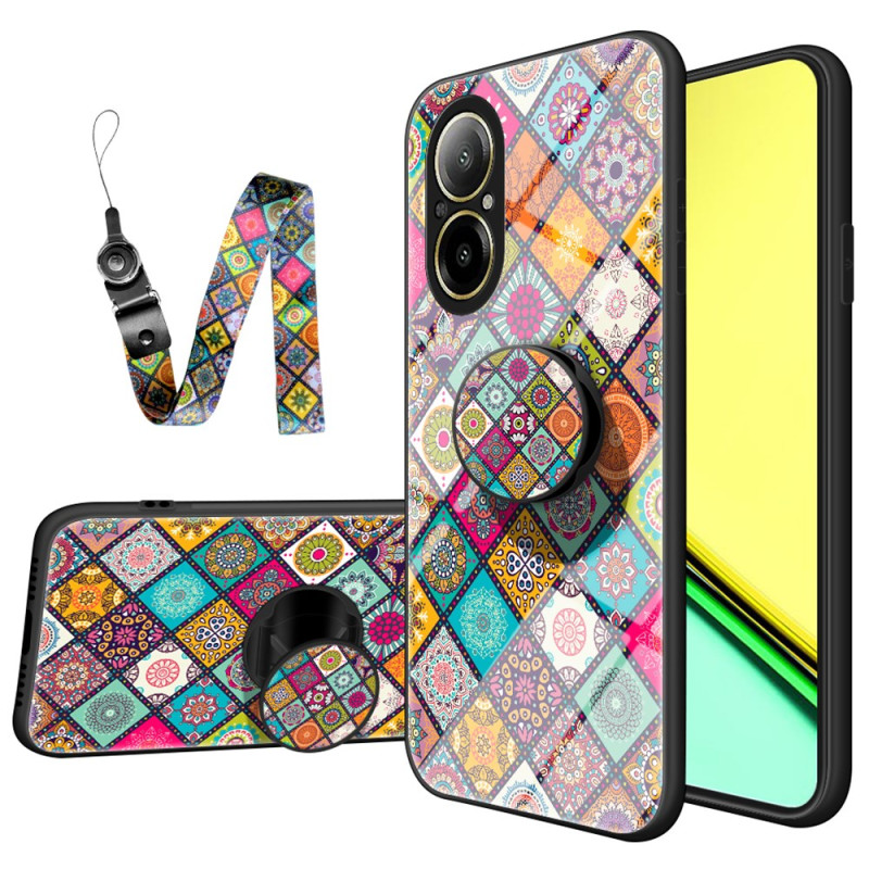 Coque Realme C67 4G Verre Trempé Support Patchwork