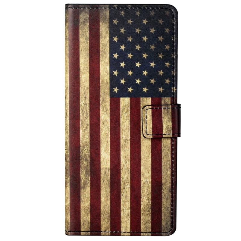 Housse Xiaomi Redmi Note 13 5G Drapeau Américain Vintage