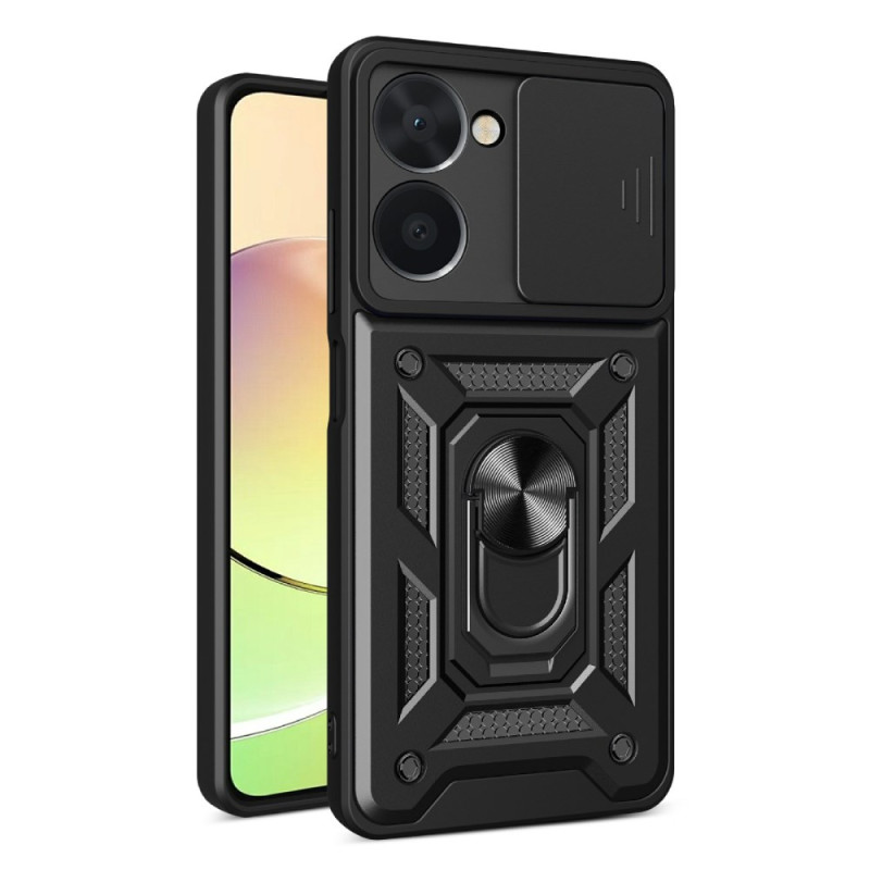 Coque Realme C33 2023 / C33 Anneau-Support et Protecteur d'Objextif à Glissière