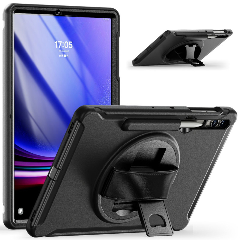 Coque Samsung Galaxy Tab S9 FE Plus/S9 Plus/ S8 Plus/S7 Plus Support pour Stylo et Béquille