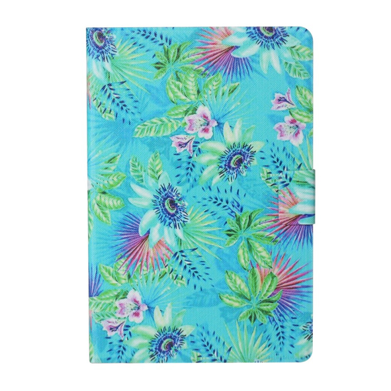 Housse Samsung Galaxy Tab A9 Fleurs et Feuilles