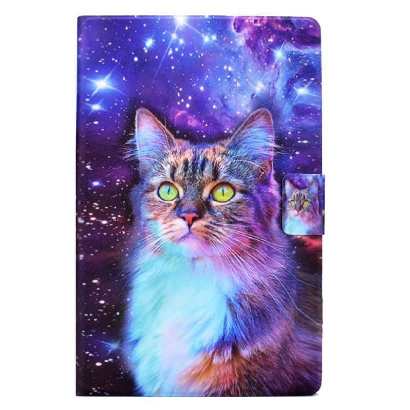 Étui pour Samsung Galaxy Tab A9 avec porte-cartes - Ciel et Chat