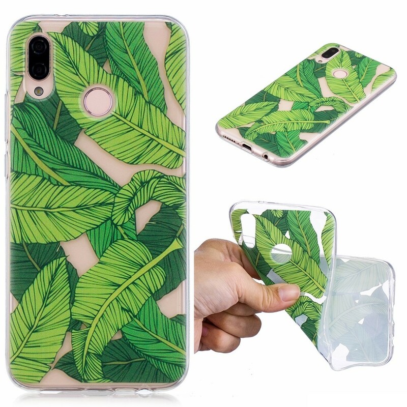 Coque Huawei P20 Lite Transparente Feuilles Graphiques