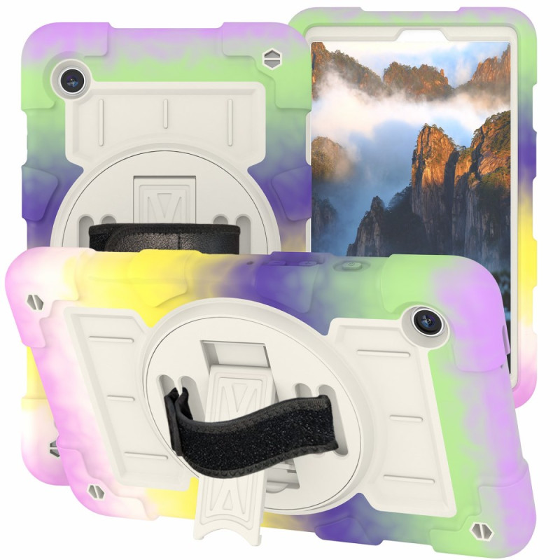 Coque Samsung Galaxy Tab A9 Renforcée Multicolore avec Bandoulière