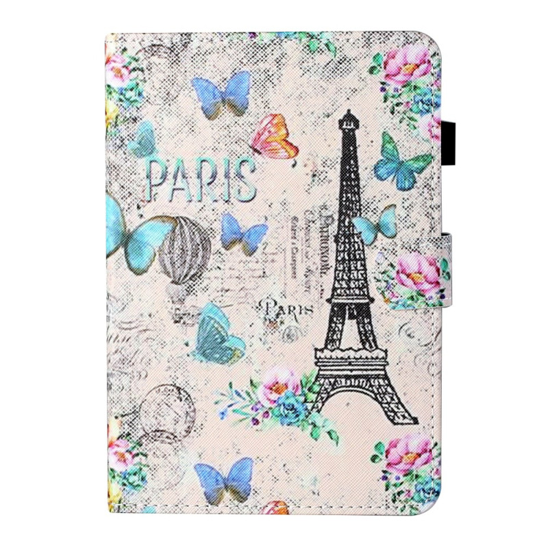 Housse Samsung Galaxy Tab A9 Plus Tour Eiffel Fleurie