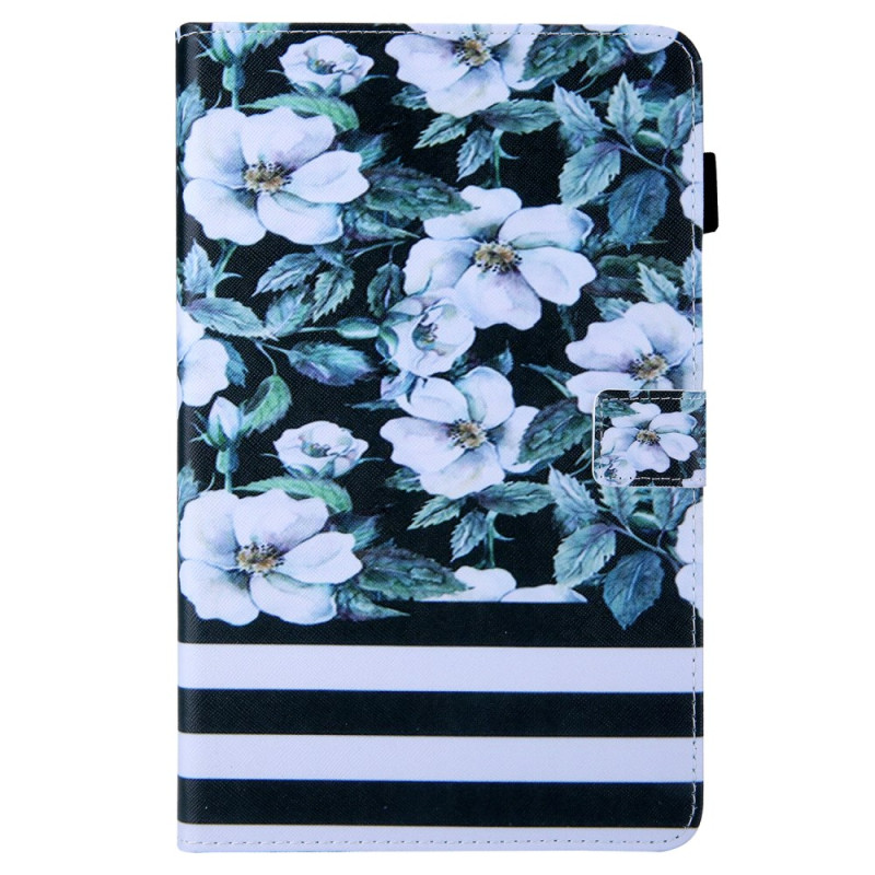 Housse Samsung Galaxy Tab A9 Plus Fleurs et Rayures