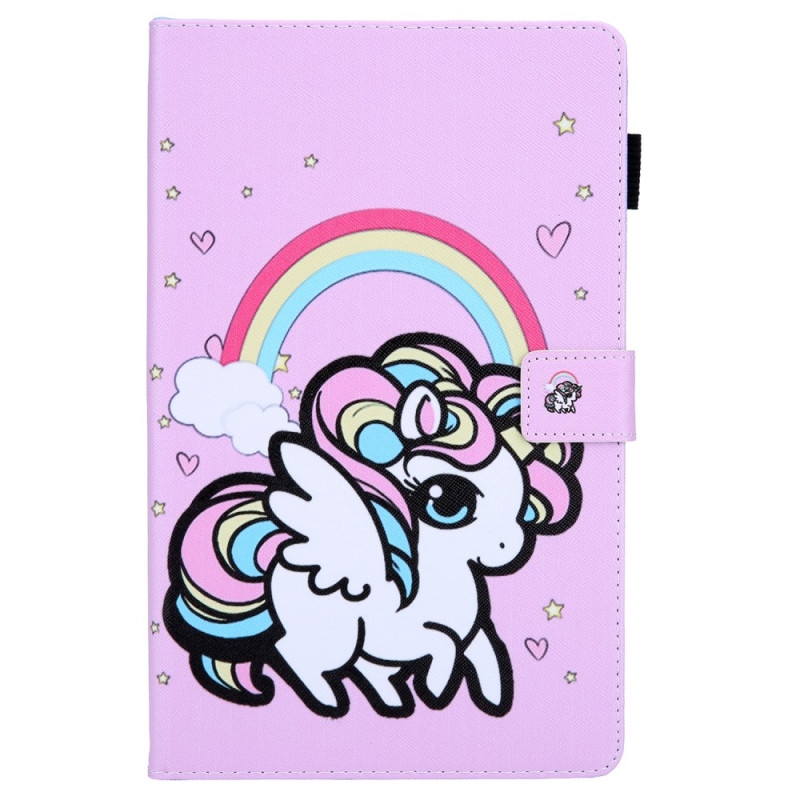 Housse Samsung Galaxy Tab A9 Plus Licorne Arc-en-ciel