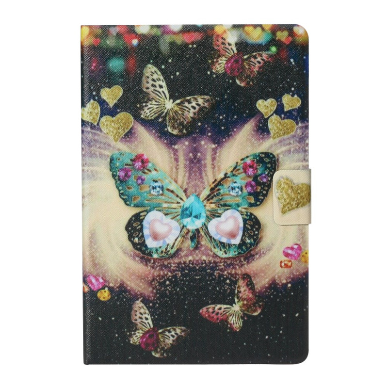 Housse Samsung Galaxy Tab A9 Plus Papillon Diamants