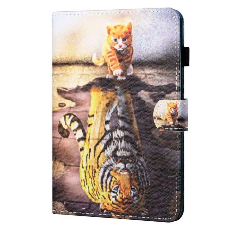 Housse Samsung Galaxy Tab A9 Plus Chat et Tigre