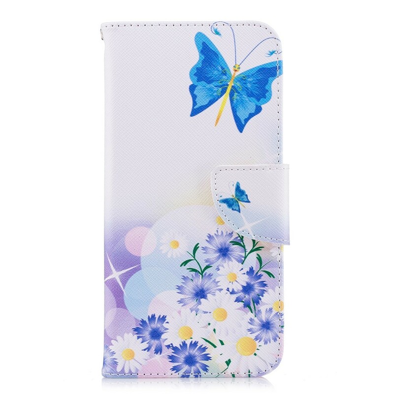 Housse Huawei P Smart Papillons et Fleurs Peints