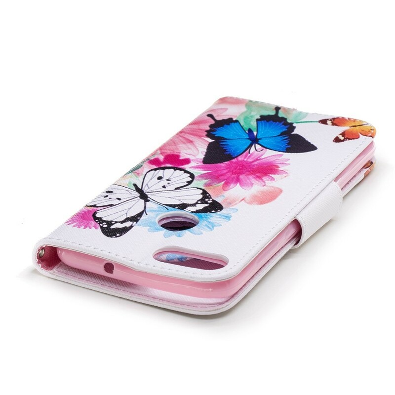 Housse Huawei P Smart Papillons et Fleurs Peints