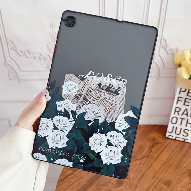 Coque Samsung Galaxy Tab S6 Lite Roses Blanches