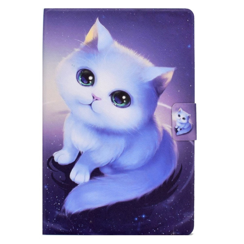 Housse Samsung Galaxy Tab A8 (2022) / (2021) Chaton Blanc