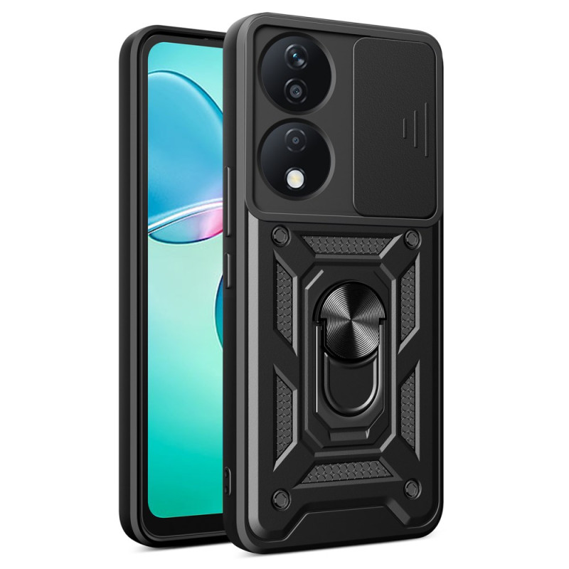 Coque Honor X7b / 90 Smart Smart Fenêtre Coulissante pour Objectif et Anneau-Support