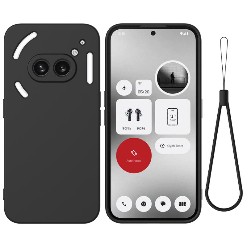 Coque Nothing Phone (2a) / Phone (2a) Plus Silicone Liquide à Lanière