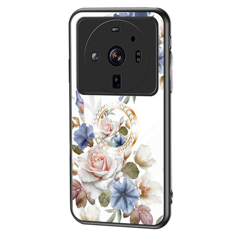 Coque Xiaomi 12S Ultra Verre Trempé Anneau-Support Florale