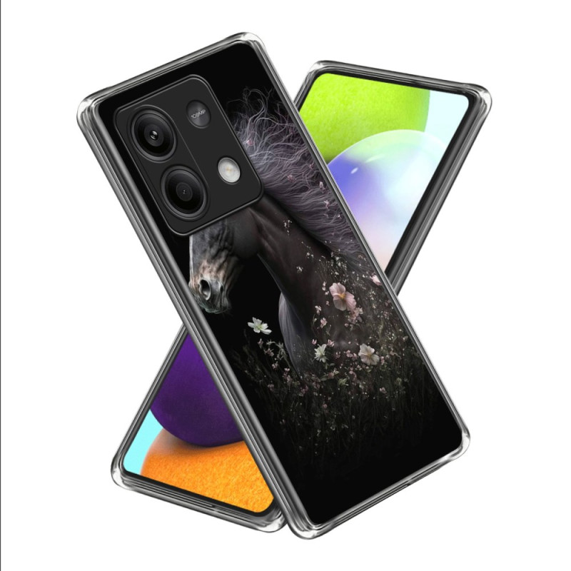 Coque Xiaomi Redmi Note 13 5G Cheval et Fleurs