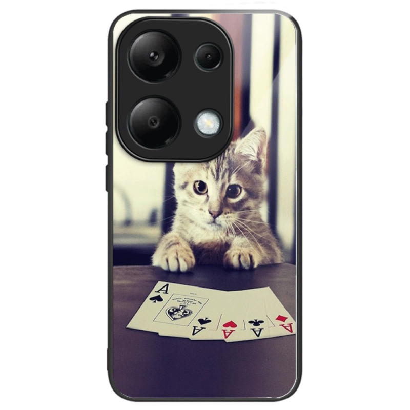 Coque Xiaomi Redmi Note 13 Pro 4G / Poco M6 Pro 4G Verre Trempé Chat Poker