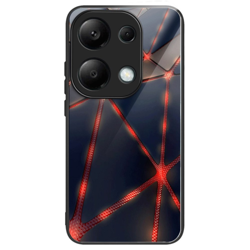 Coque Xiaomi Redmi Note 13 Pro 4G / Poco M6 Pro 4G Verre Trempé Triangles Rouges