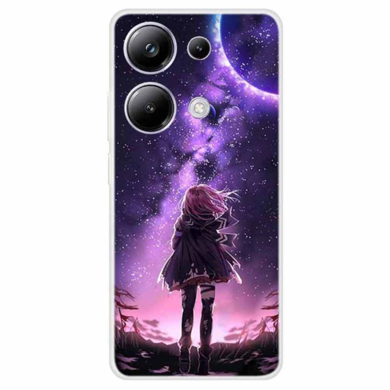 Coque Xiaomi Redmi Note 13 Pro 4G / Poco M6 Pro 4G Étoiles et Fille