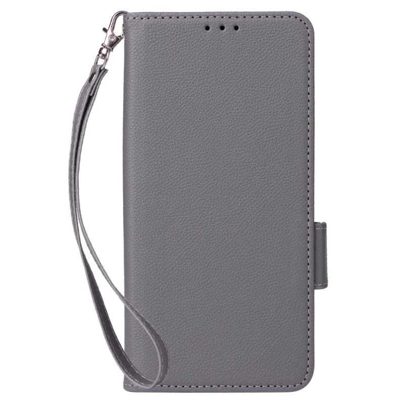 Housse Samsung Galaxy M15 5G Style Cuir Litchi à Lanière