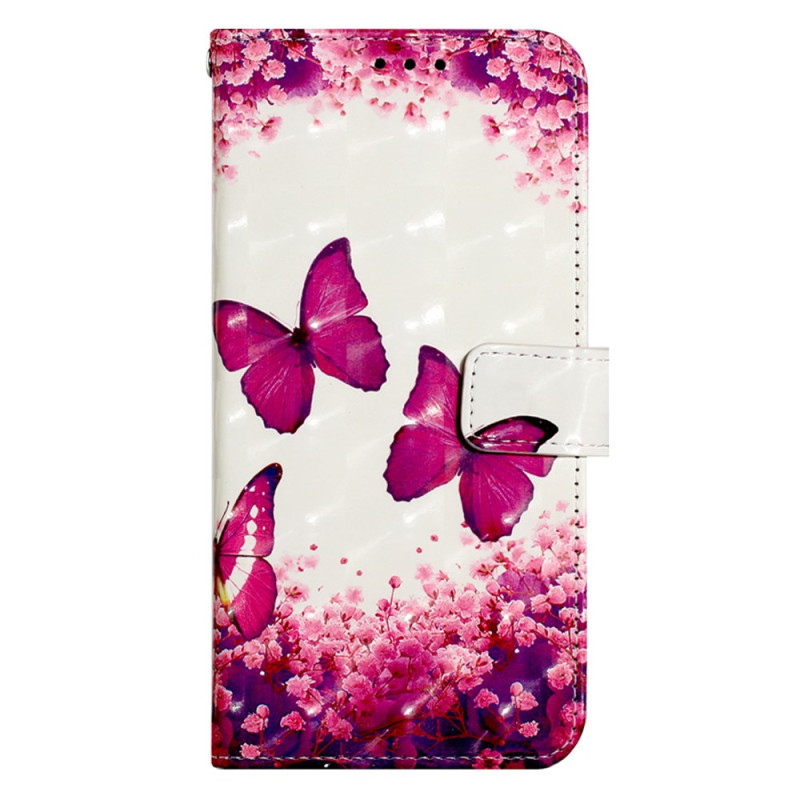 Housse Oppo A79 5G Papillons Roses