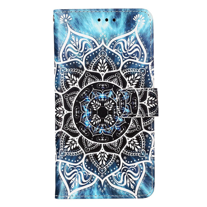 Housse Oppo A79 5G Fleur de Mandala à Lanière