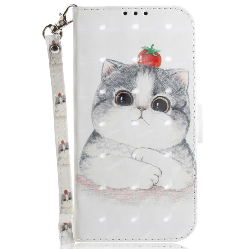 Housse Oppo A79 5G Chat Mignon à Lanière