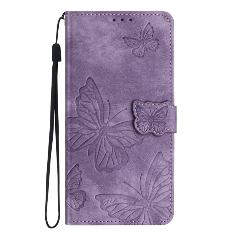 Housse Oppo A79 5G Motif de Papillons avec Lanière