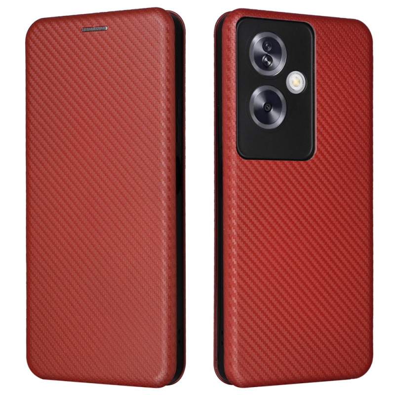 Flip Cover Oppo A79 5G Fibre Carbone