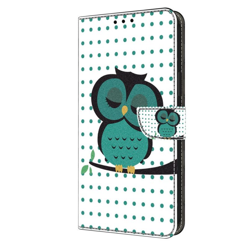 Coque Housse Oppo A58 Chouette endormie