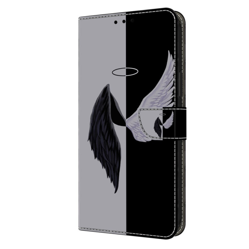 Housse Oppo A58 Ailes Noires et Blanches