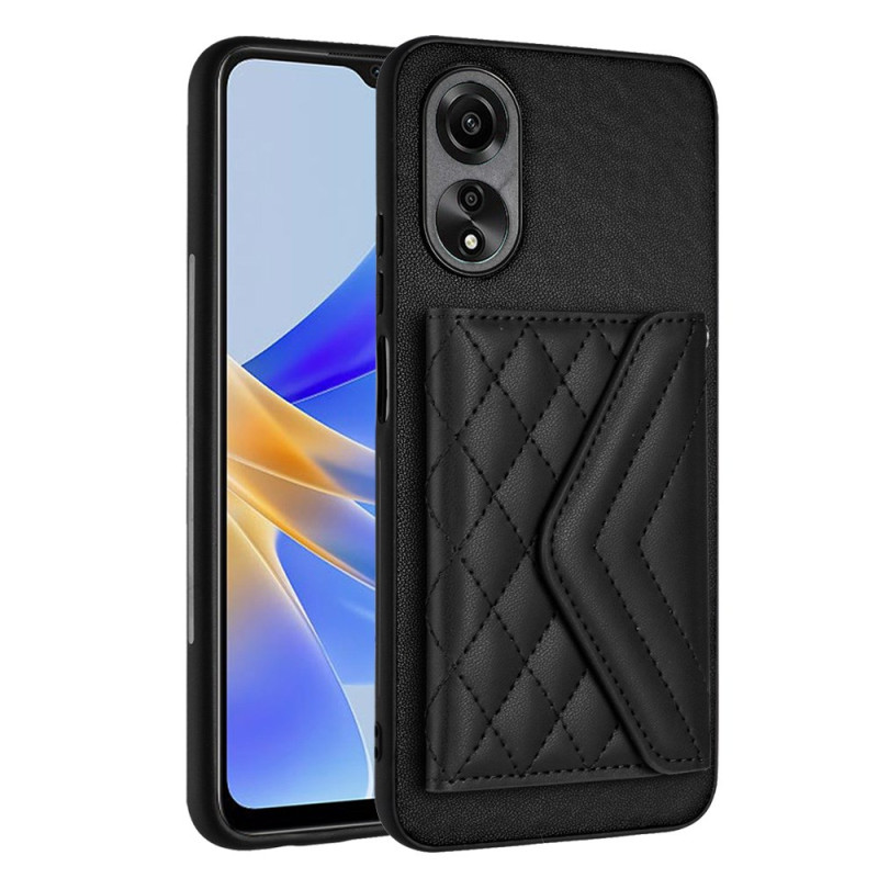 Coque Oppo A58 4G Matelassée Porte-Cartes avec Blocage RFID